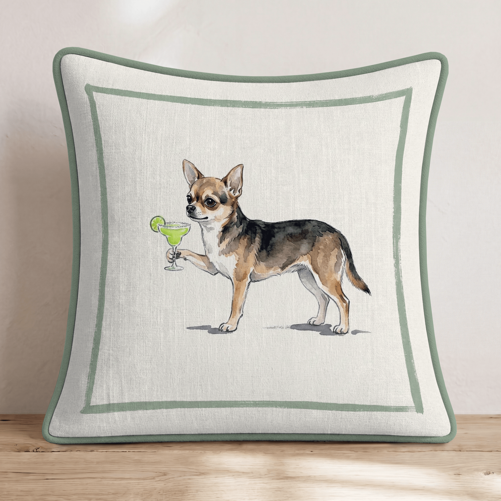 Margarita Chihuahua Throw Pillow - Hillcroft Home