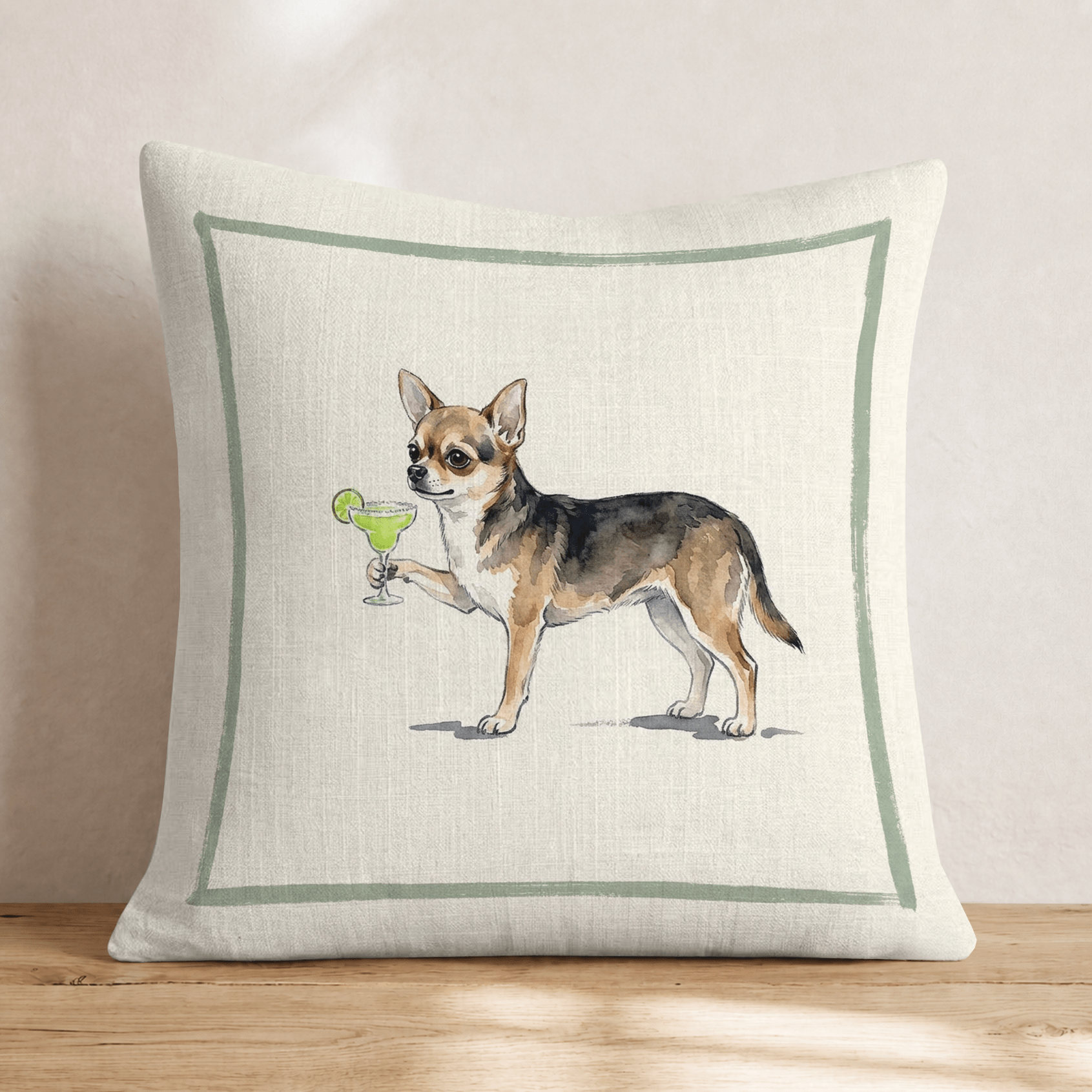 Margarita Chihuahua Throw Pillow - Hillcroft Home