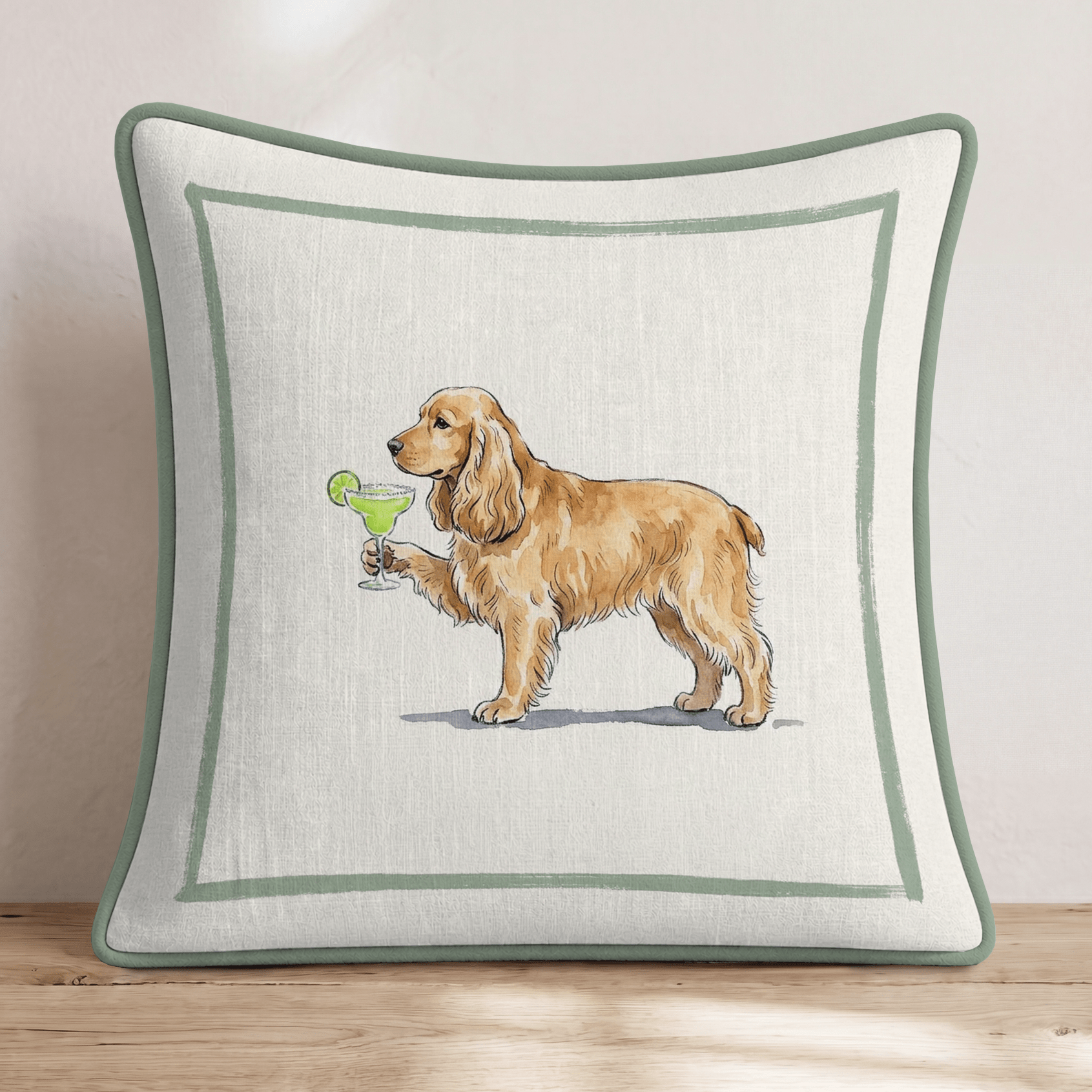 Margarita Cocker Spaniel Throw Pillow - Hillcroft Home