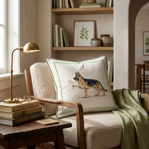 Margarita German Shepherd_ Throw Pillow - Hillcroft Home