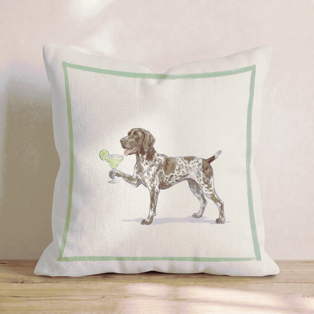 Margarita German Shorthaired Pointer Throw Pillow - Hillcroft Home