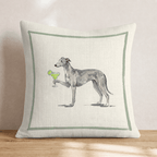 Margarita Greyhound Throw Pillow - Hillcroft Home