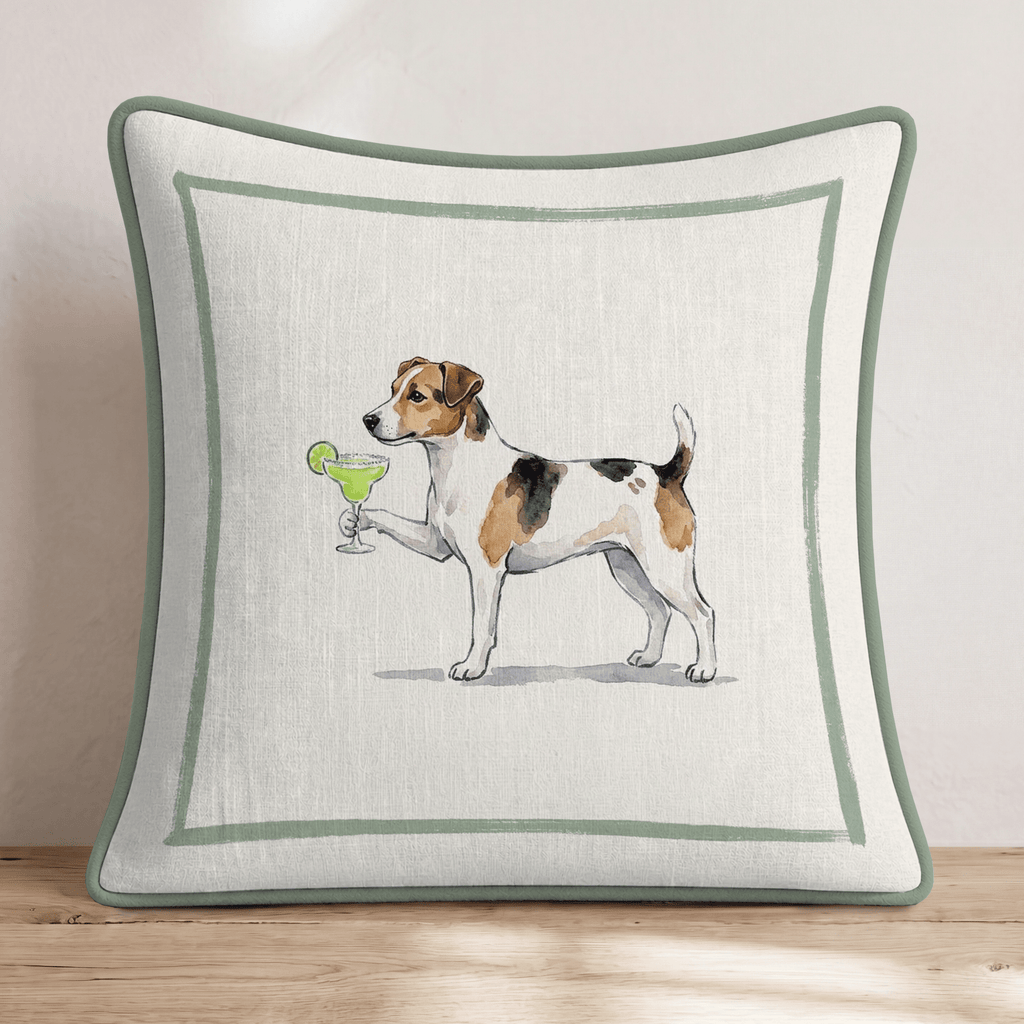 Margarita Jack Russell Throw Pillow - Hillcroft Home