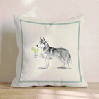 Margarita Siberian Husky Throw Pillow - Hillcroft Home