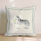 Margarita Siberian Husky Throw Pillow - Hillcroft Home