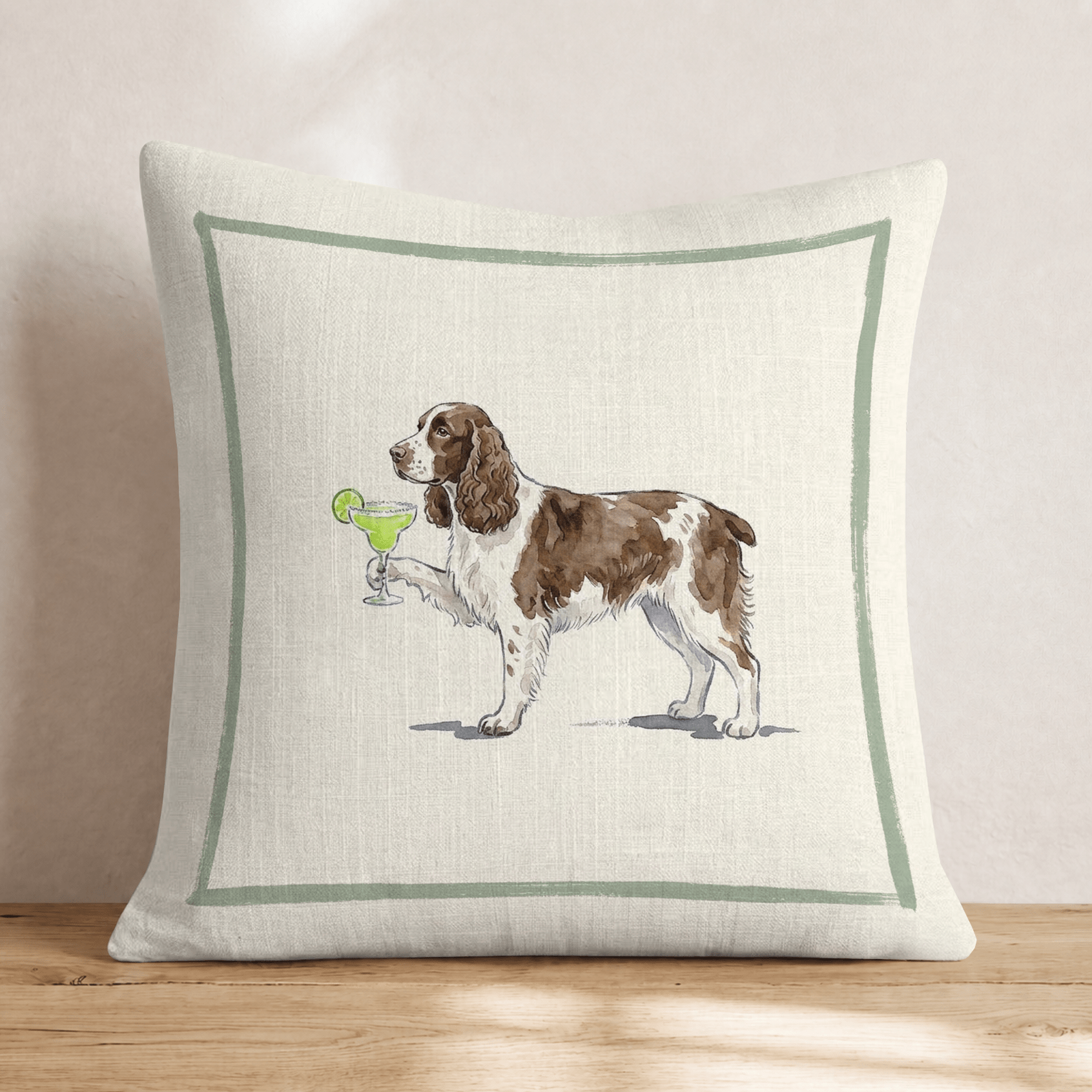 Margarita Springer Spaniel Throw Pillow - Hillcroft Home