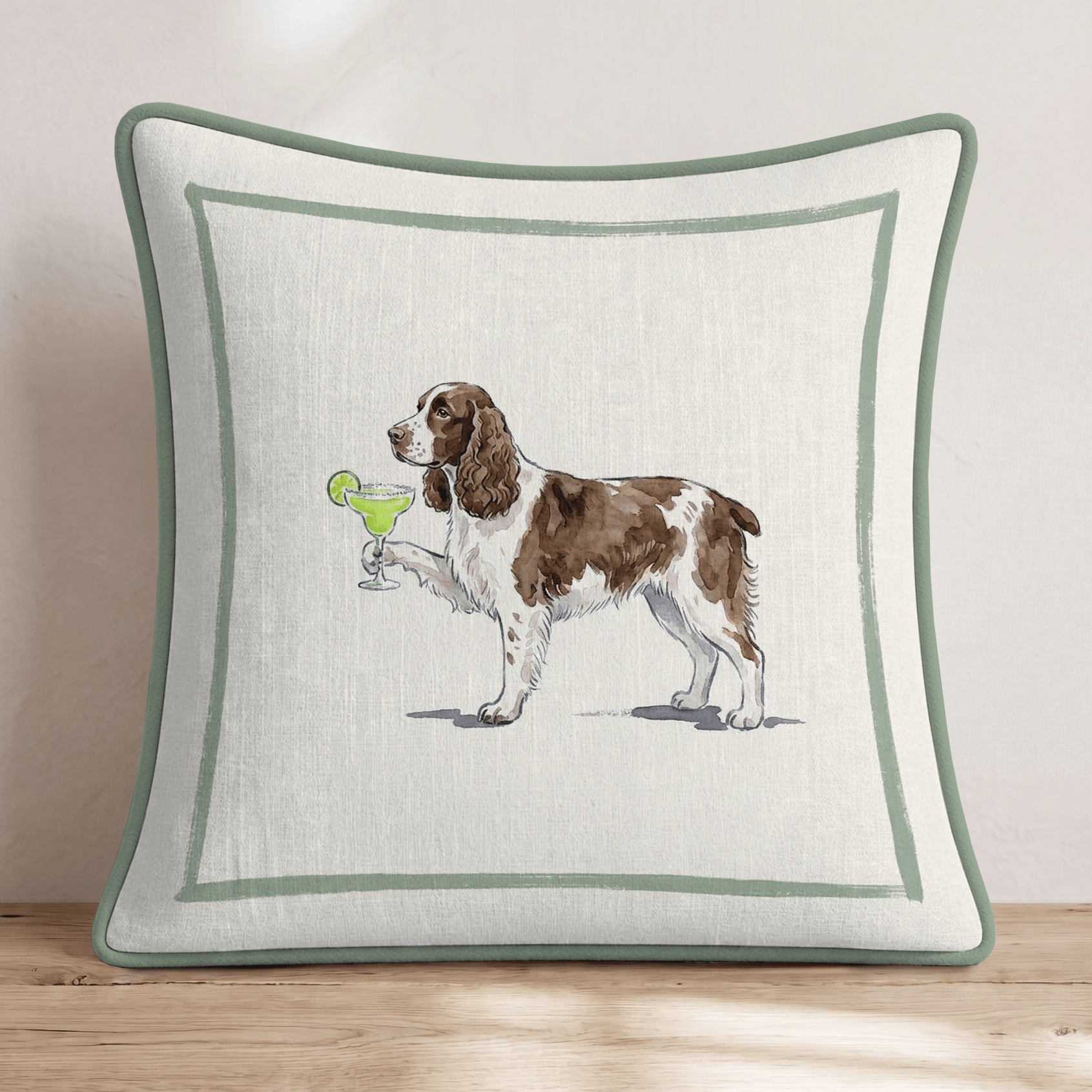 Margarita Springer Spaniel Throw Pillow - Hillcroft Home