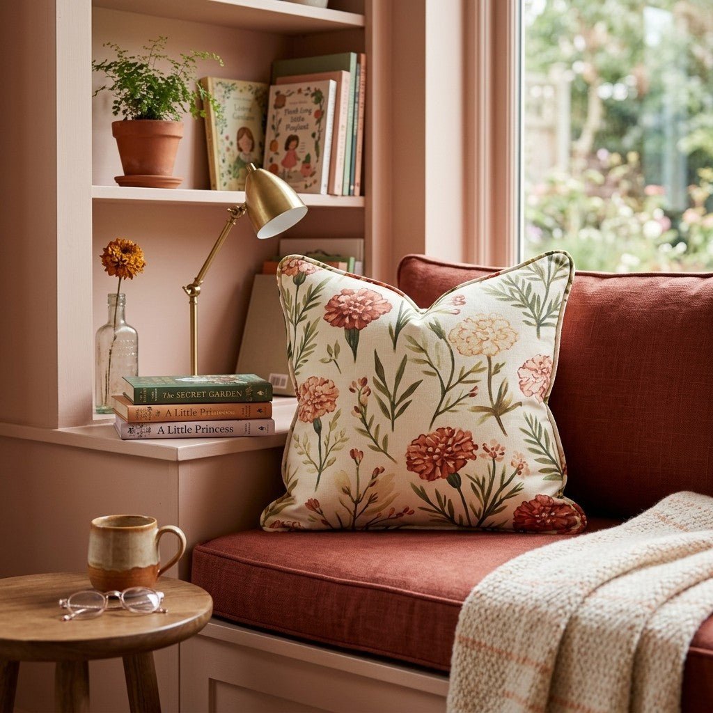 Marigold Garden Throw Pillow - Hillcroft Home