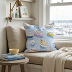 Marina Day Blue Throw Pillow - Hillcroft Home