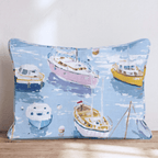 Marina Day Blue Throw Pillow - Hillcroft Home