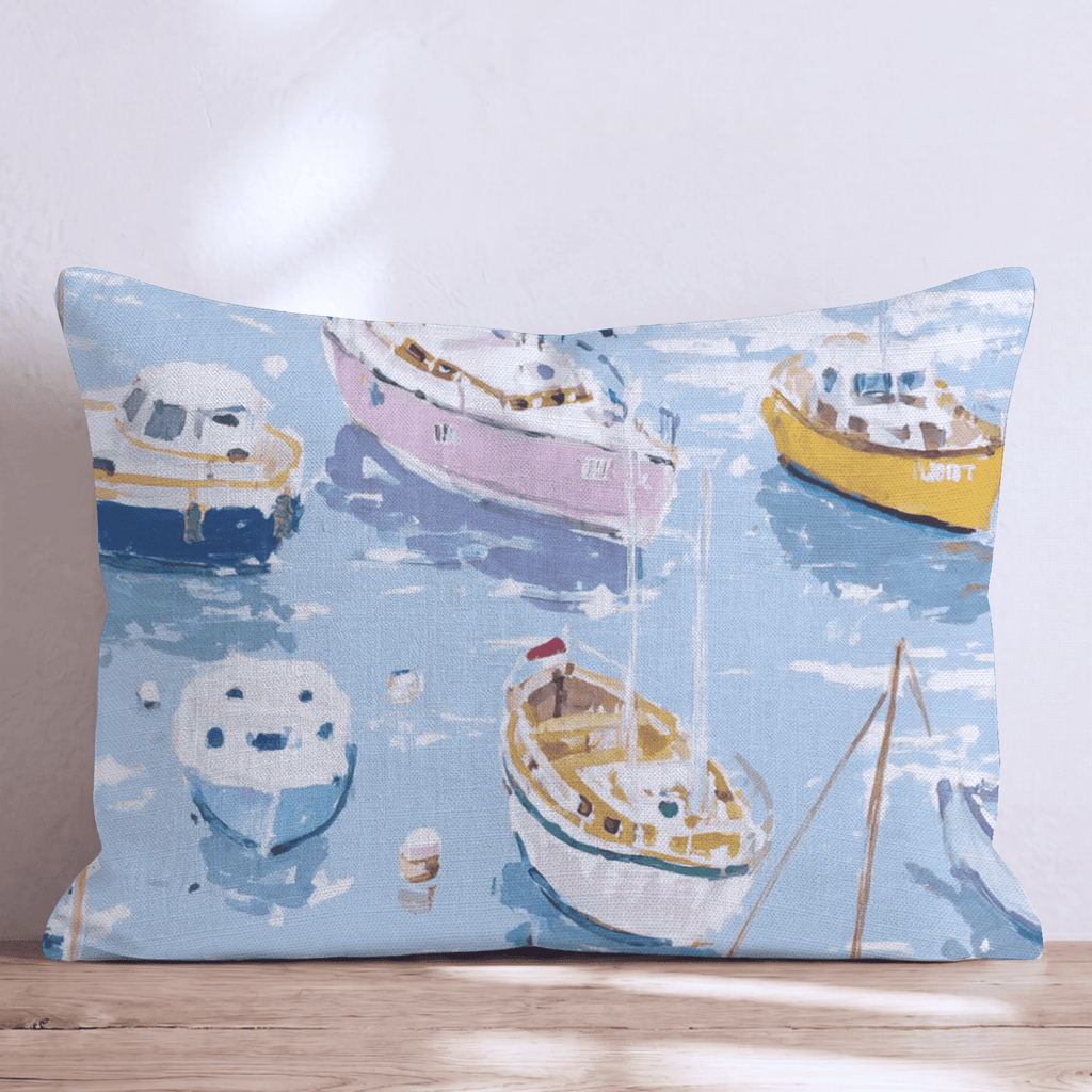 Marina Day Blue Throw Pillow - Hillcroft Home