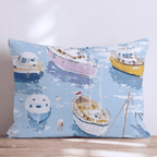 Marina Day Blue Throw Pillow - Hillcroft Home