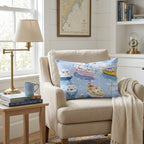 Marina Day Blue Throw Pillow - Hillcroft Home