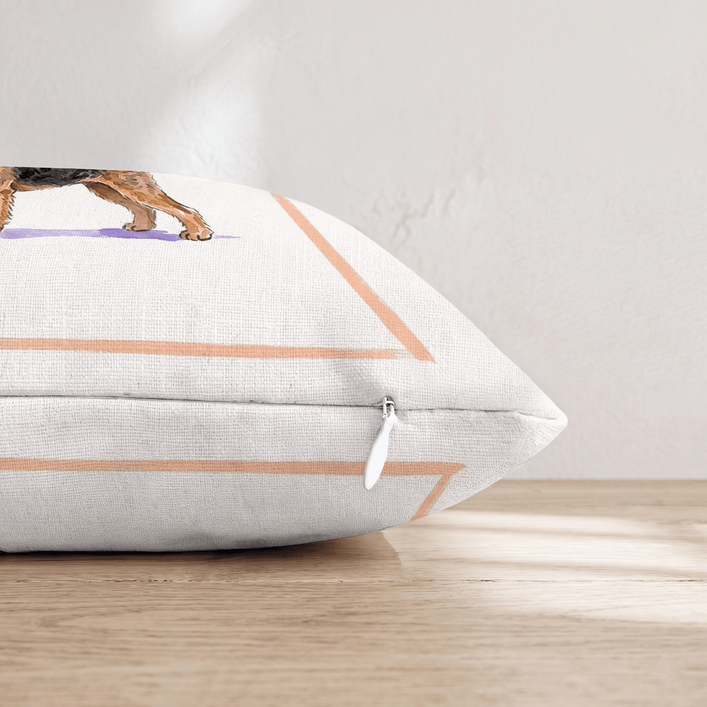 Martini Airedale Terrier Throw Pillow - Hillcroft Home