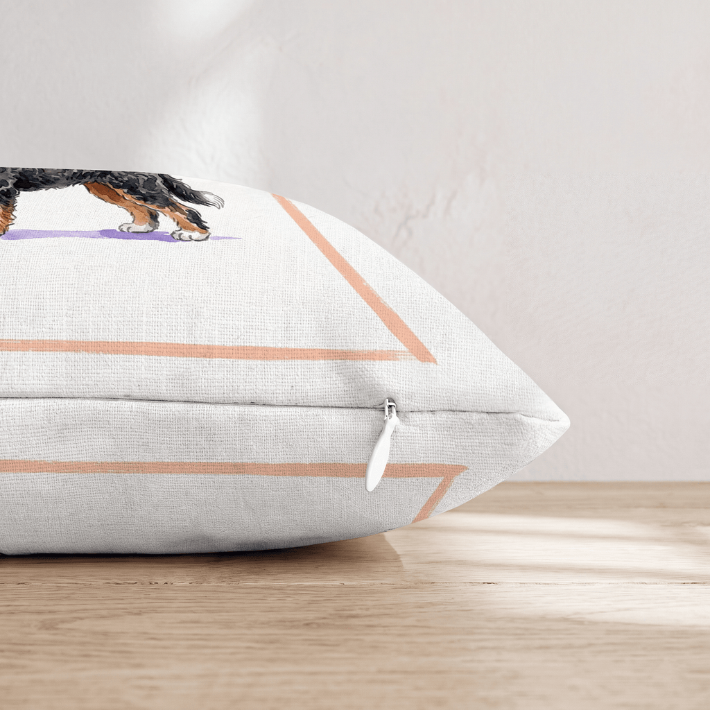 Martini Bernedoodle Throw Pillow - Hillcroft Home