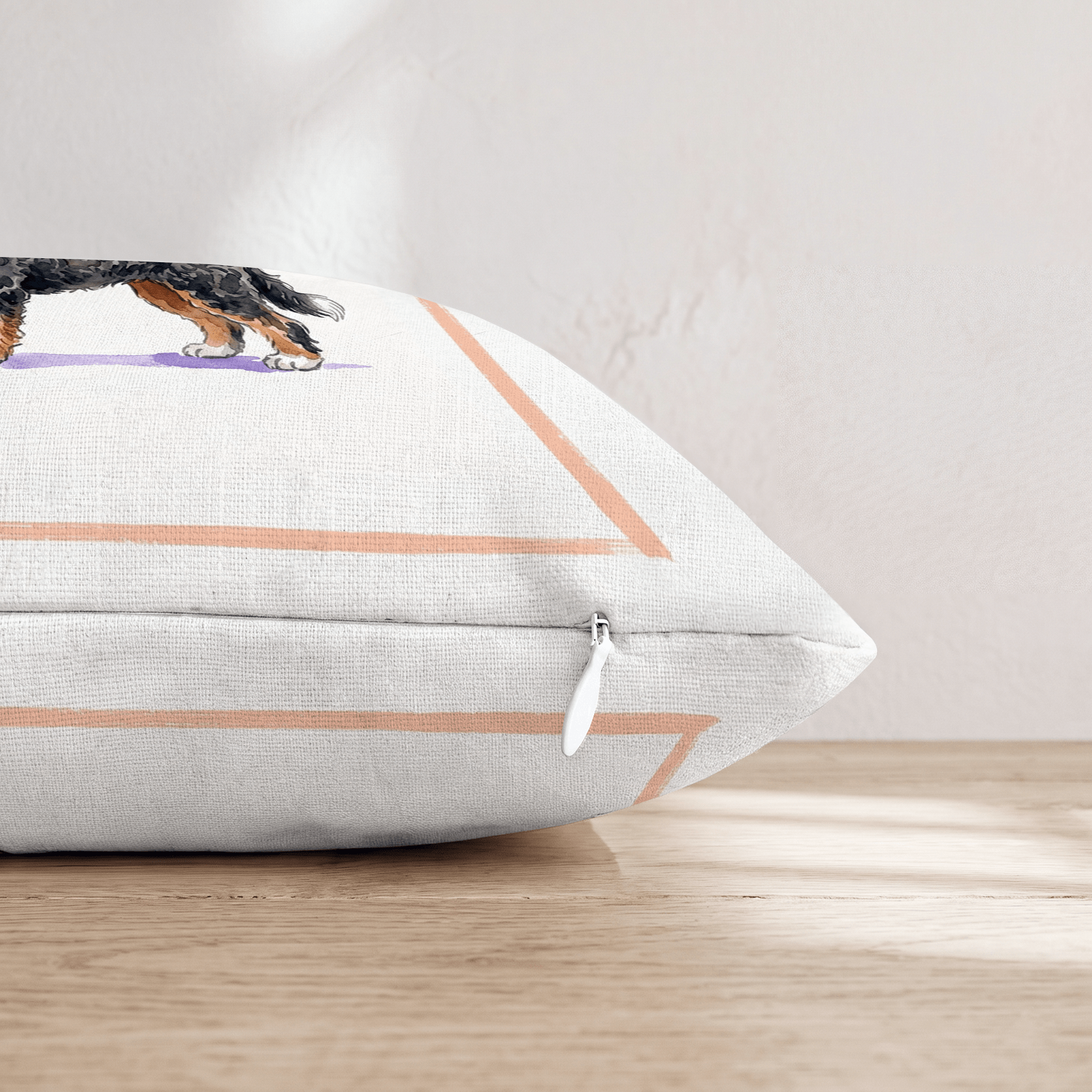 Martini Bernedoodle Throw Pillow - Hillcroft Home