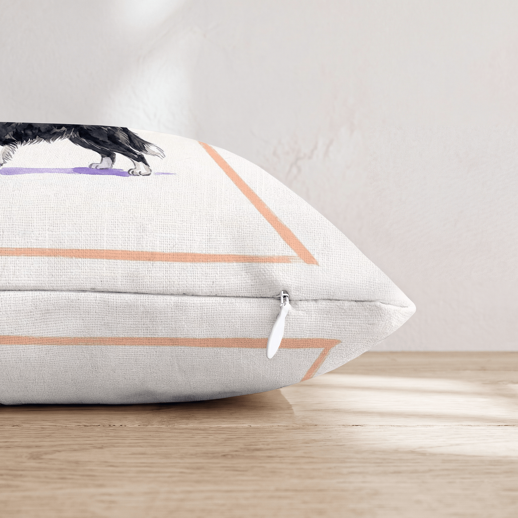 Martini Border Collie Throw Pillow - Hillcroft Home