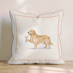 Martini Golden Retriever Throw Pillow - Hillcroft Home