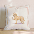 Martini Goldendoodle Throw Pillow - Hillcroft Home