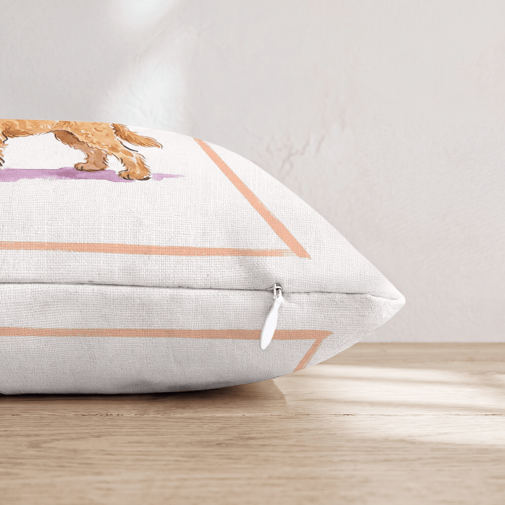 Martini Goldendoodle Throw Pillow - Hillcroft Home