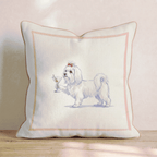 Martini Maltese Throw Pillow - Hillcroft Home