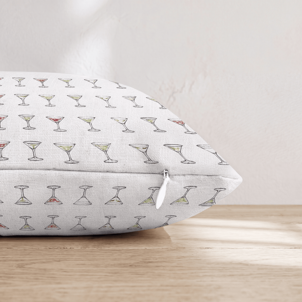 Martini Repeat Throw Pillow - Hillcroft Home
