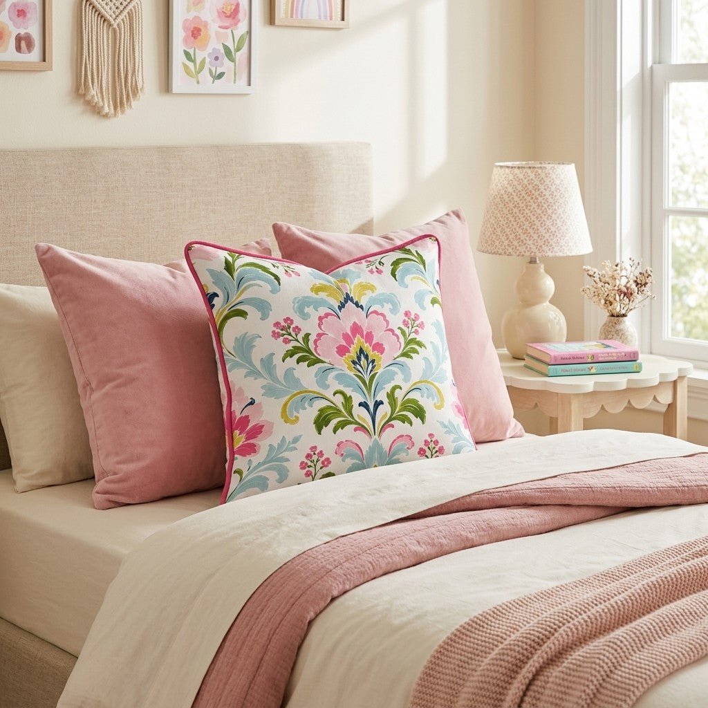 Martini Shaken Damask Throw Pillow - Hillcroft Home
