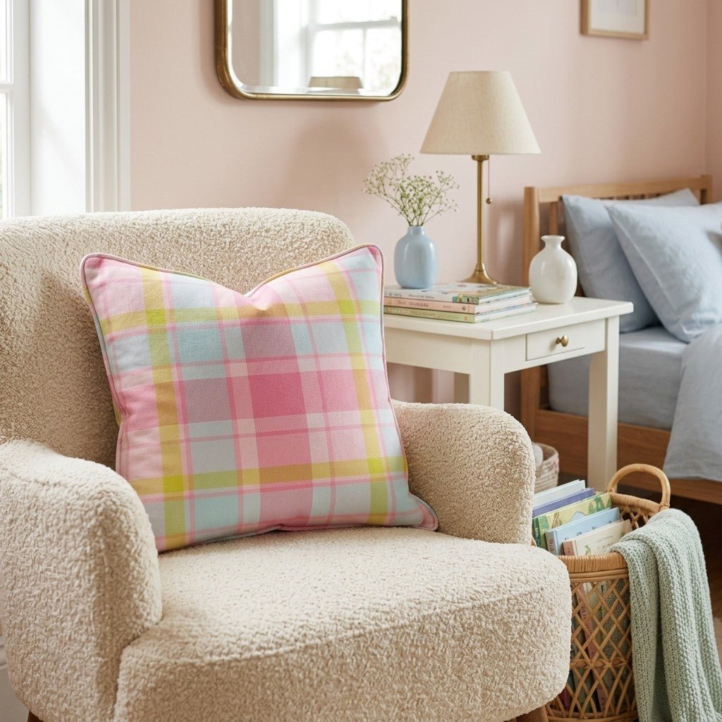 Martini Shaken Tartan Throw Pillow - Hillcroft Home