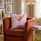 Martini Shaken Throw Pillow - Hillcroft Home