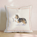 Martini Sheltie Throw Pillow - Hillcroft Home