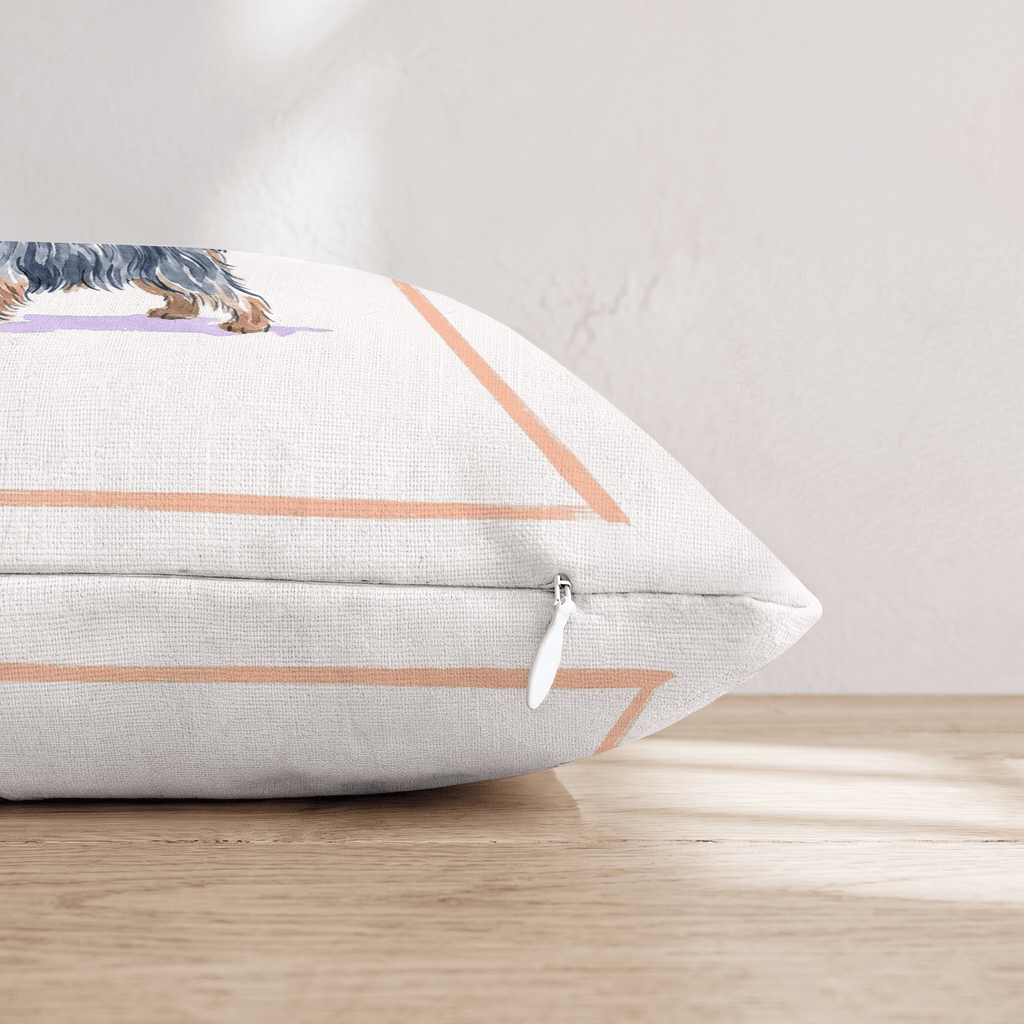 Martini Yorkshire Terrier Throw Pillow - Hillcroft Home