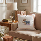 Martini Yorkshire Terrier Throw Pillow - Hillcroft Home