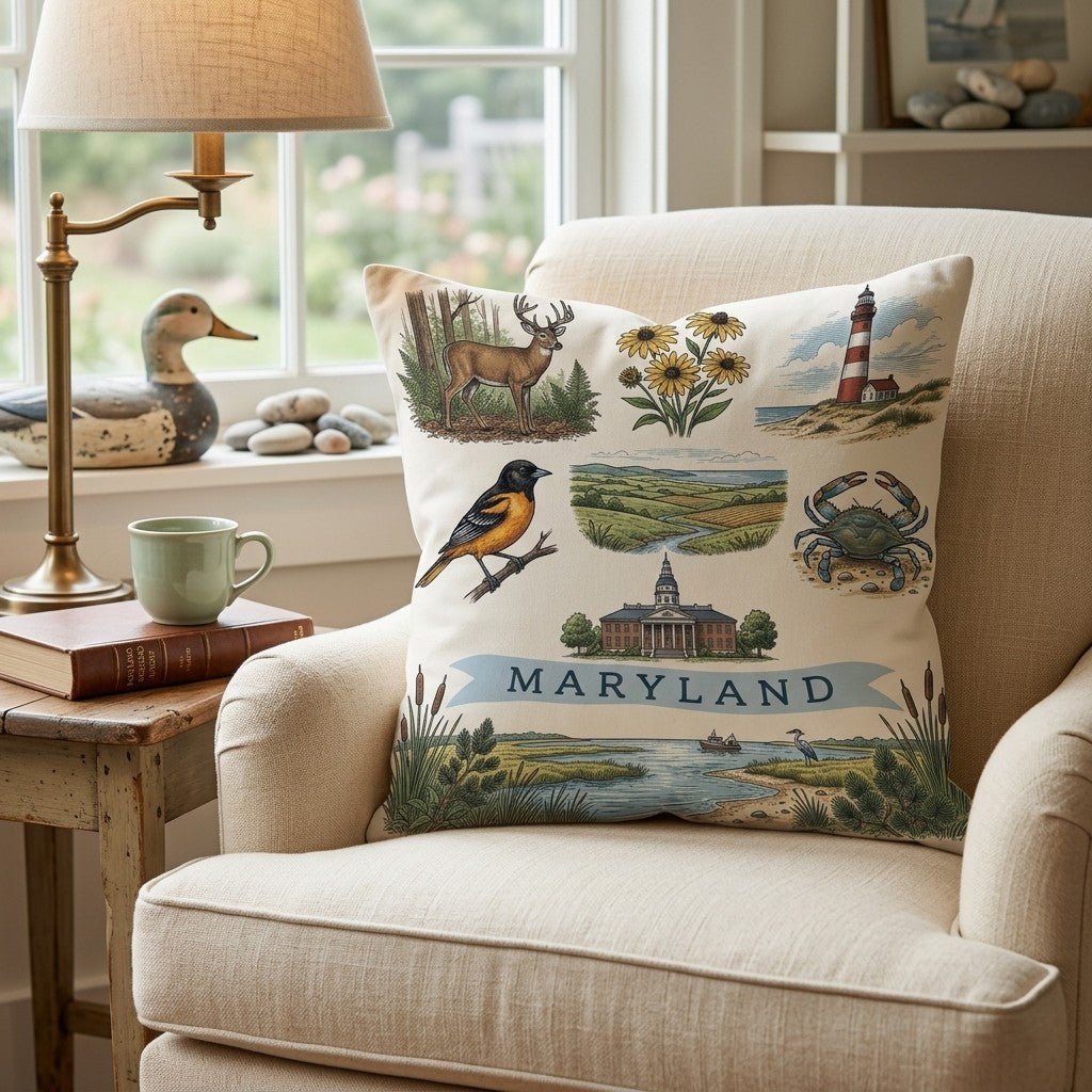 Maryland Gallery Throw Pillow - Hillcroft Home
