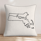 Massachusets Home Throw Pillow - Hillcroft Home