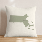 Massachusets State Capital Throw Pillow - Hillcroft Home