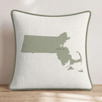 Massachusets State Capital Throw Pillow - Hillcroft Home