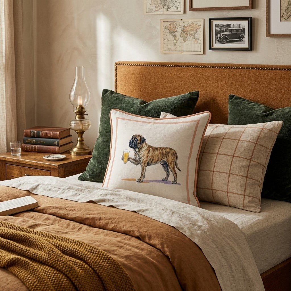 Mastiff Lager Throw Pillow - Hillcroft Home