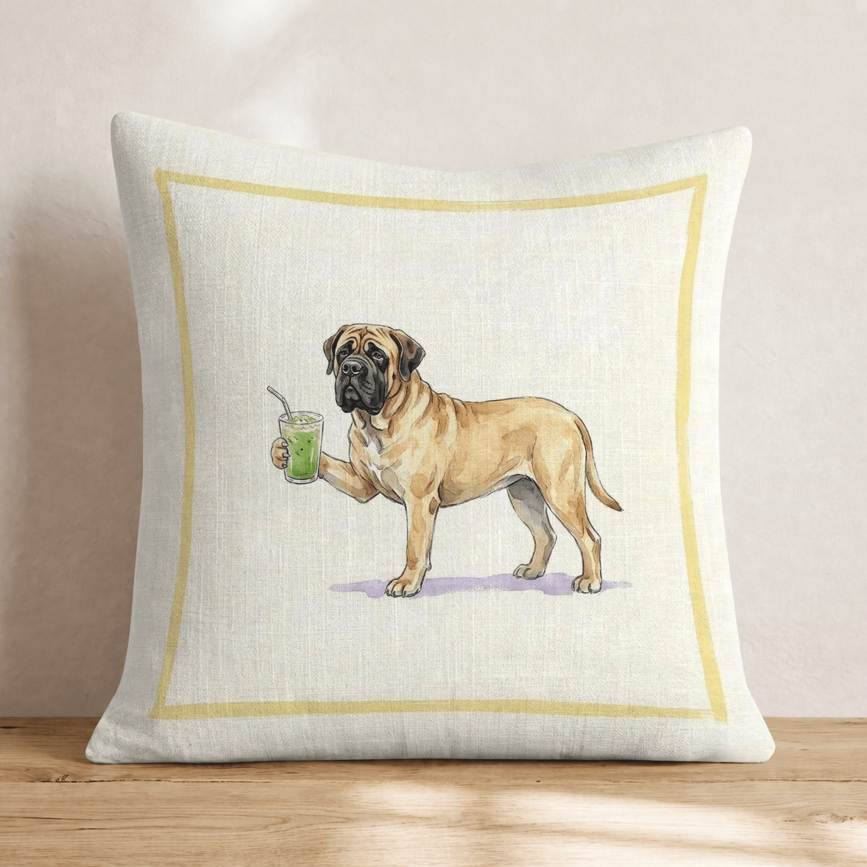 Mastiff Matcha Throw Pillow - Hillcroft Home