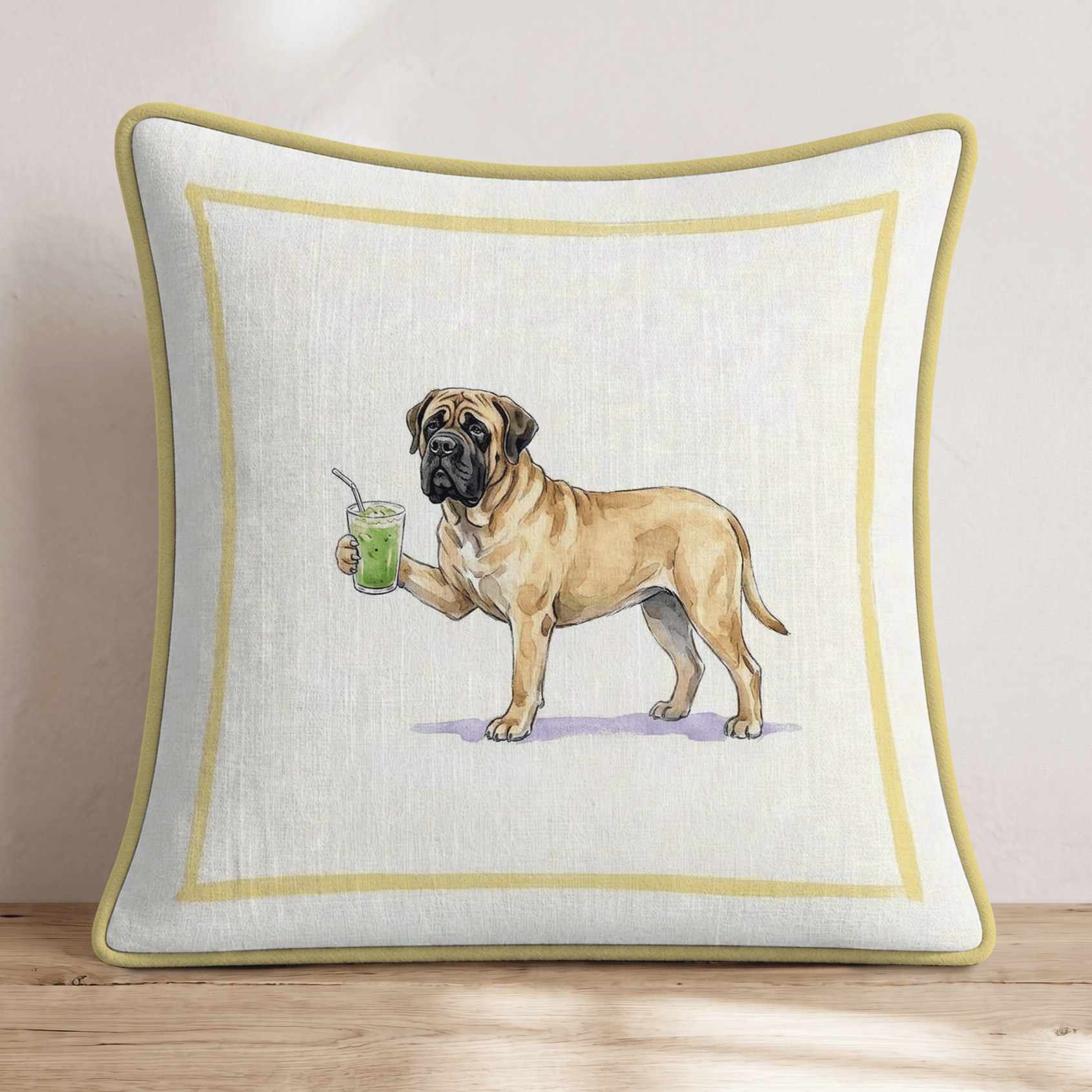 Mastiff Matcha Throw Pillow - Hillcroft Home