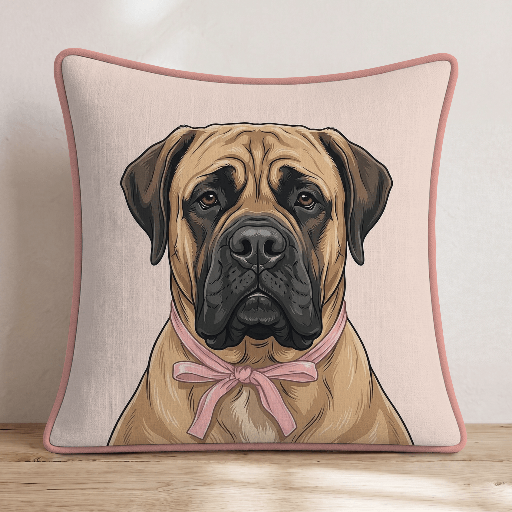 Mastiff Portrait Throw Pillow - Hillcroft Home