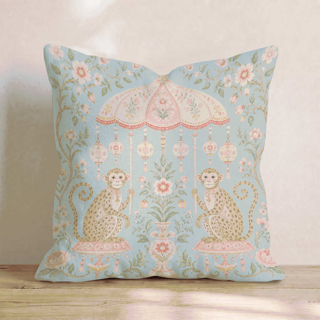 Maya Monkey Throw Pillow - Hillcroft Home