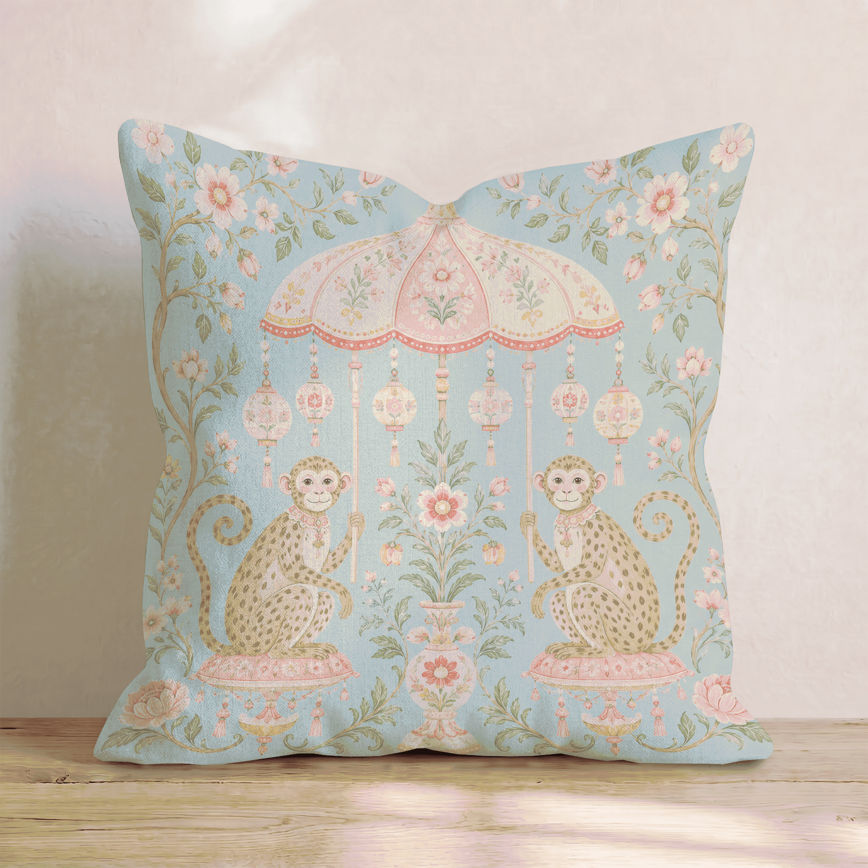 Maya Monkey Throw Pillow - Hillcroft Home