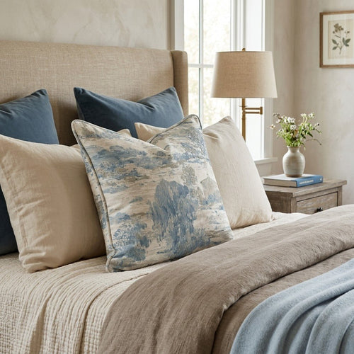 Mayfair Toile Throw Pillow - Hillcroft Home