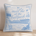 Meet Me At The Ballpark Throw Pillow - Hillcroft Home