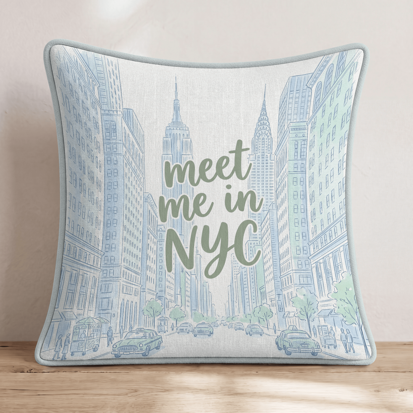 Meet Me in NYC Throw Pillow - Hillcroft Home