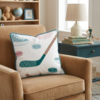Meet Me on the Ice Throw Pillow - Hillcroft Home