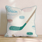Meet Me on the Ice Throw Pillow - Hillcroft Home