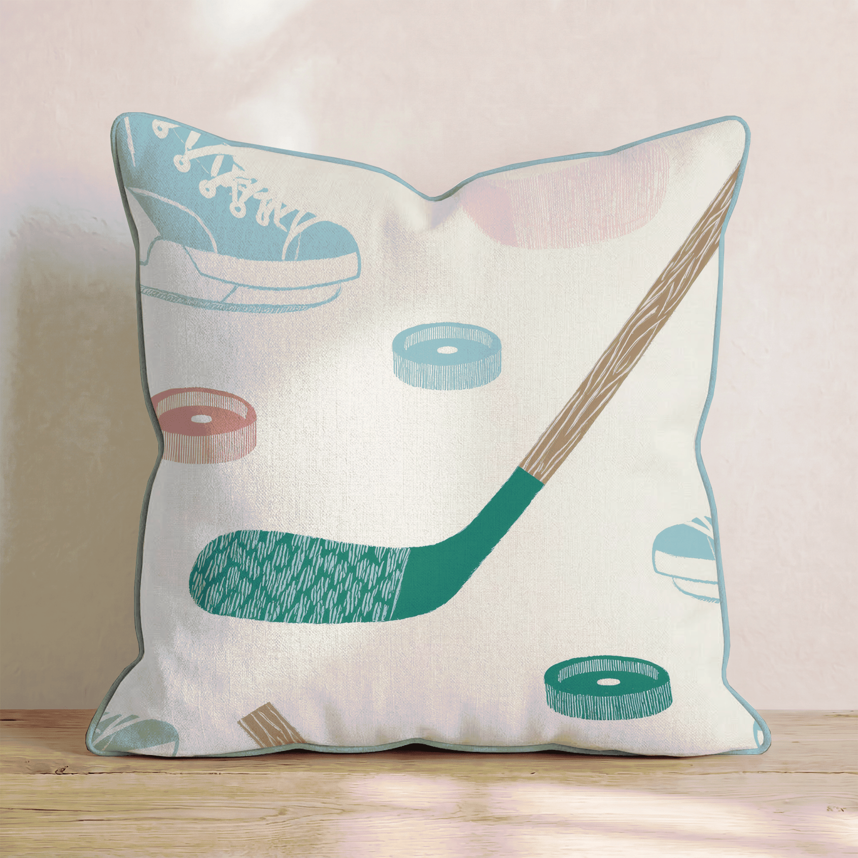 Meet Me on the Ice Throw Pillow - Hillcroft Home