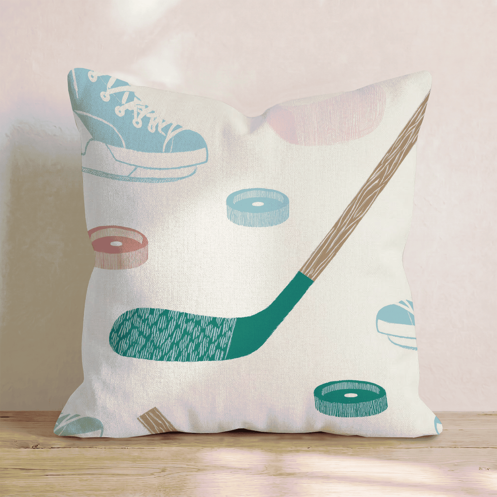Meet Me on the Ice Throw Pillow - Hillcroft Home