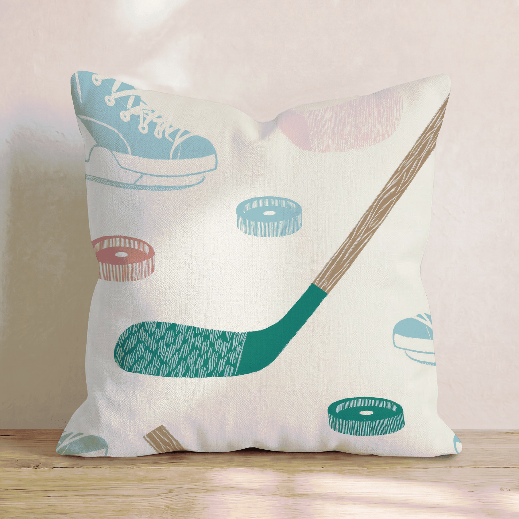 Meet Me on the Ice Throw Pillow - Hillcroft Home